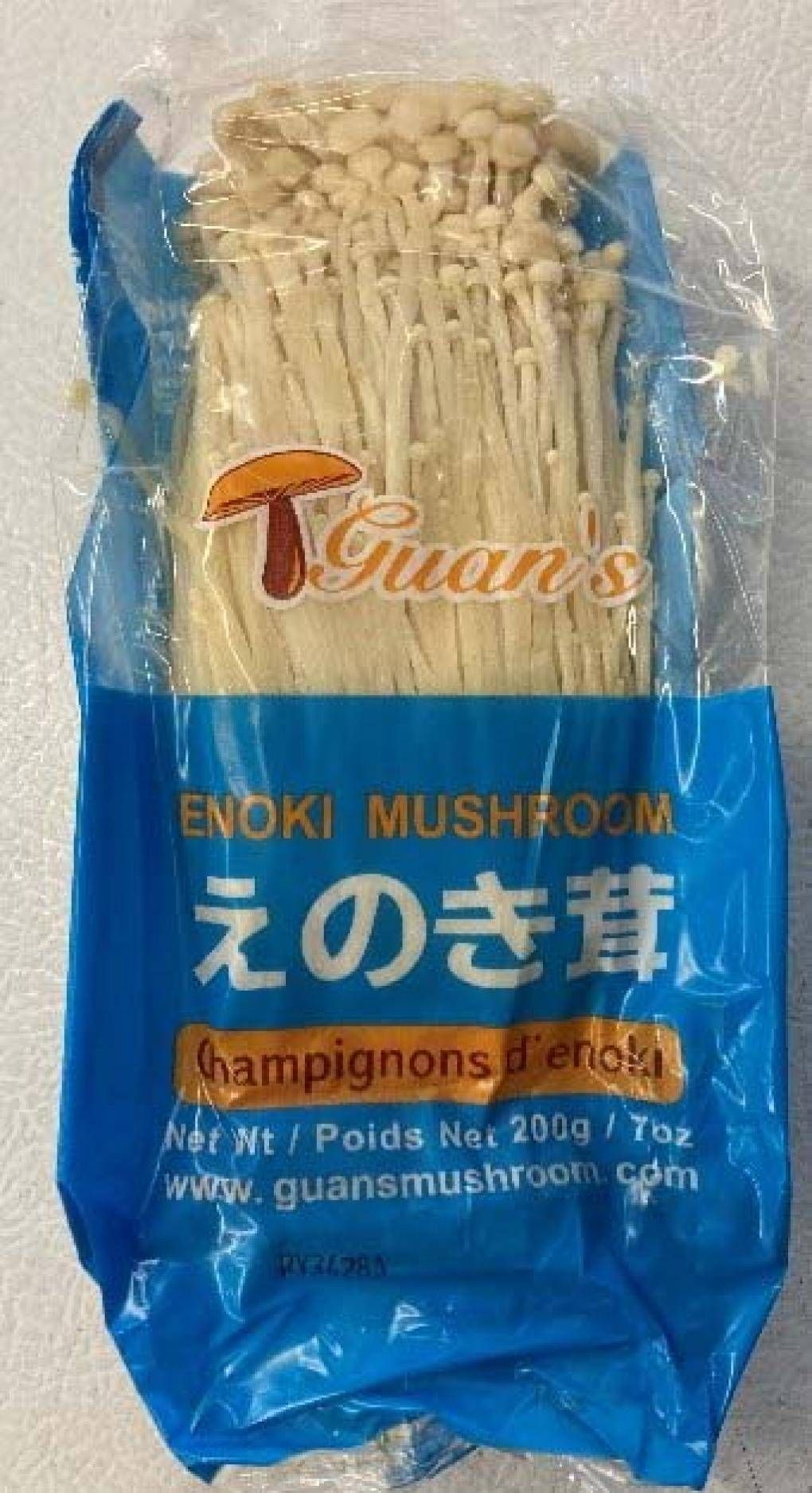 Cases of Enoki mushroom are being recalled due to a potential listeria contamination.
