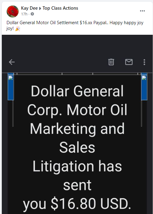 Dollar General Oil FB Payouts on the way