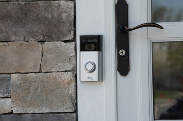 Ring video doorbell owned by Amazon
