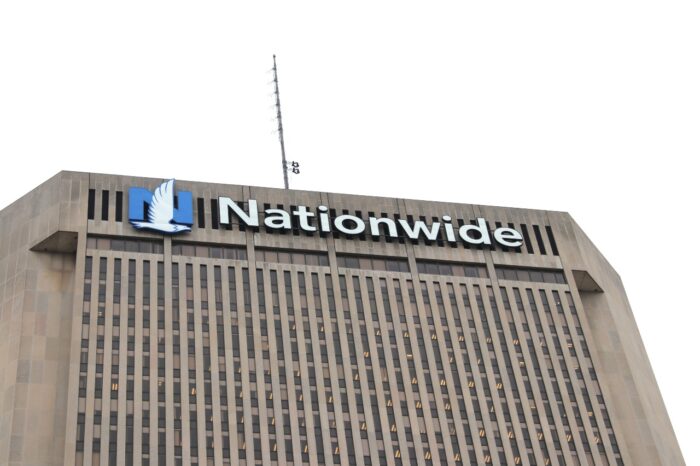 "Nationwide" insurance sign and logo on a building - Health Insurance Innovations - insurance class action - Benefytt Technologies