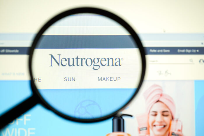 Homepage of Neutrogena