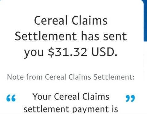 Kellogg Cereal Site 2 1-21-22 settlement payout