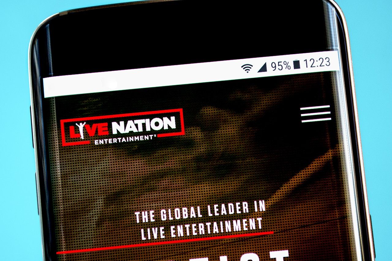 Illustrative Editorial, Live Nation Entertainment website homepage.