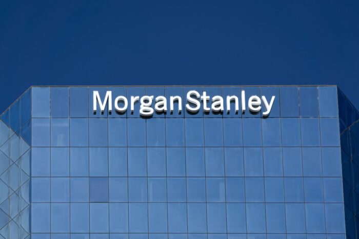 Morgan Stanely building and logo