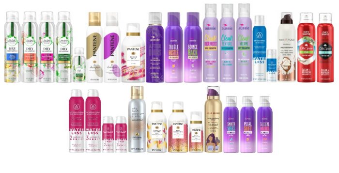 US Dry Conditioner Products included in Recall (Photo: P&G) US Dry Shampoo Products included in Recall (Photo: P&G) 