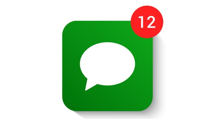 Green text message icon with red notification badge - docmj - spam text messages - Physicians Compassionate Care - tcpa settlement