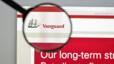 Vanguard website homepage.
