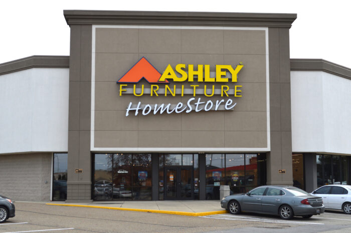 Ashley Furniture store exterior, representing the false reference pricing class action