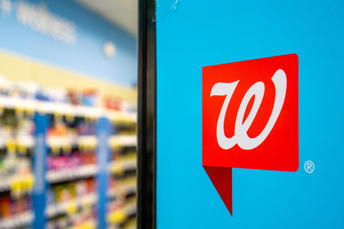 Walgreens logo inside one of the stores.