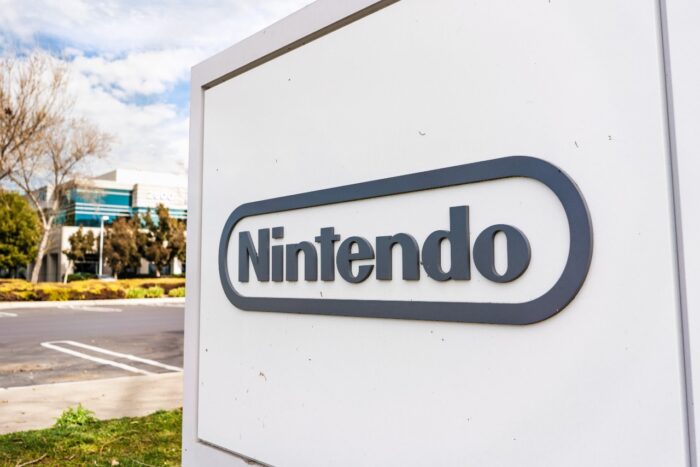 Nintendo sign at their headquarters in Silicon Valley.