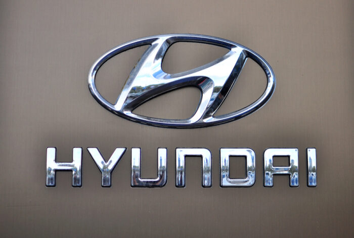 Logotype of Hyundai corporation.