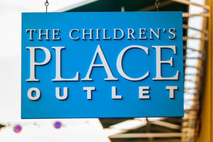 The Children's Palce Logo On Store Front Sign.