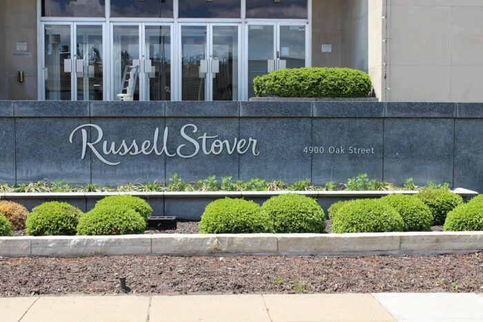Sign at Entrance to Russell Stover.
