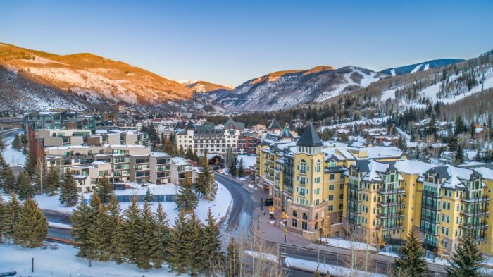 Aerial photo of Vail, Colorado - vail resorts lawsuit
