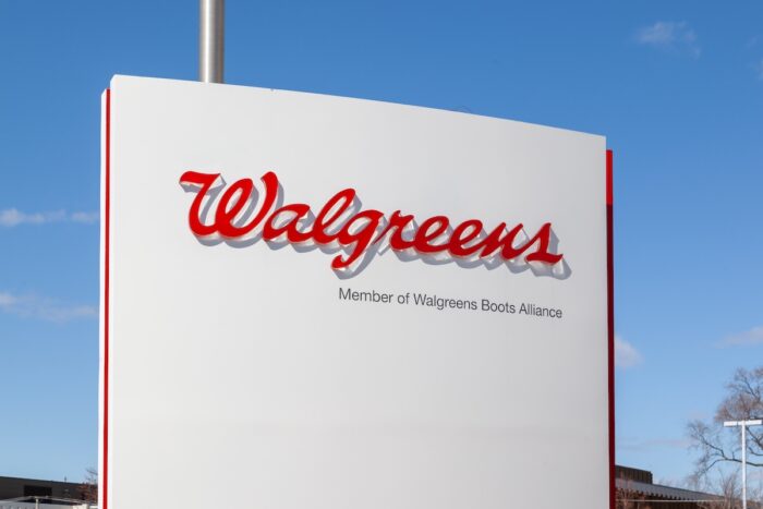 Walgreen’s sign at their headquarters in Deerfield, Illinois, USA.