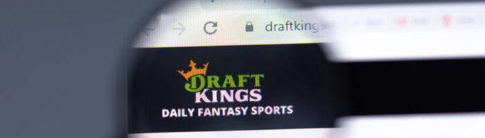 DraftKings website in browser with company logo