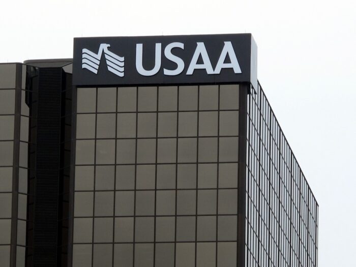 Exterior of a USAA building.