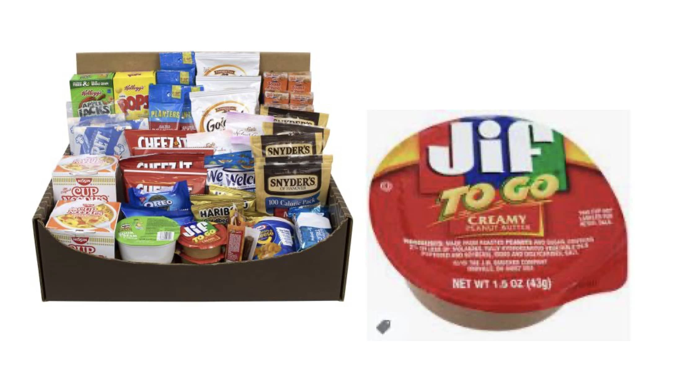 Costco recalls Dorm Room Snack Box containing Jif peanut butter