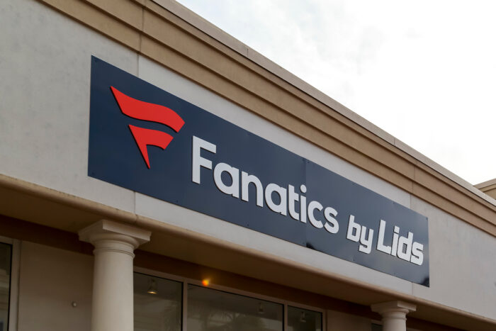 Fanatics by Lids sign outside of the store in Orlando, Florida - mlb class action, antitrust
