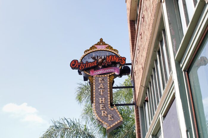 Santa Ana, California, United States - 07-22-2020: A sign for the restaurant and music venue known as Original Mike's.