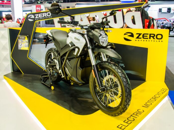 Zero motorcycle on display - Zero Motorcycles settlement