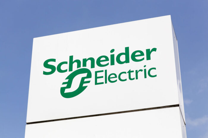 Schneider Electric logo on a panel.