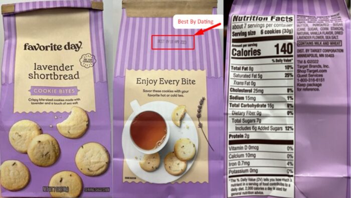 Lavender shortbread cookies recalled from Target