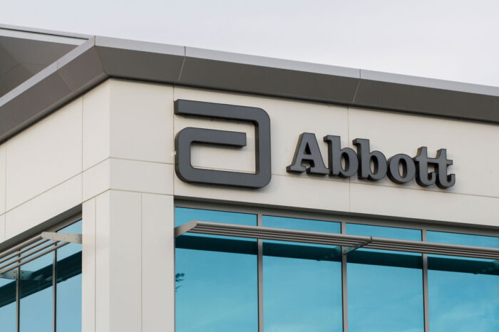 The Abbott logo seen at American medical devices and health care company Abbott Laboratories corporate office in Sunnyvale, California.
