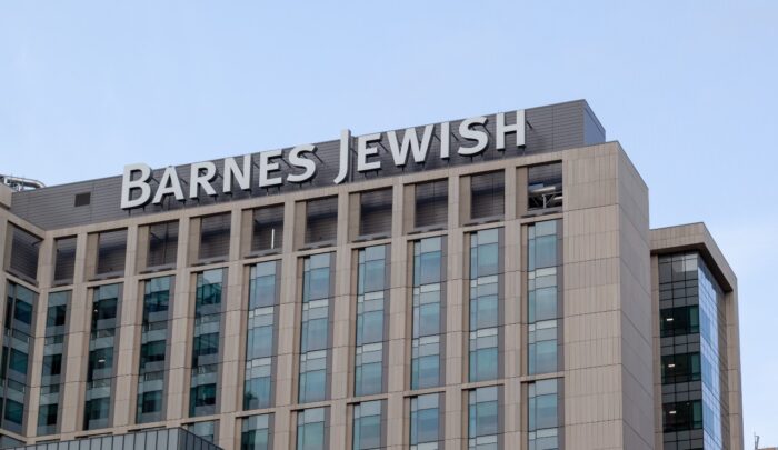 Barnes-Jewish Hospital sign on the top of the building in Saint Louis, MO, USA. Barnes-Jewish Hospital is a nonprofit teaching hospital, the largest in Missouri - BJC Healthcare data breach, bjc class action