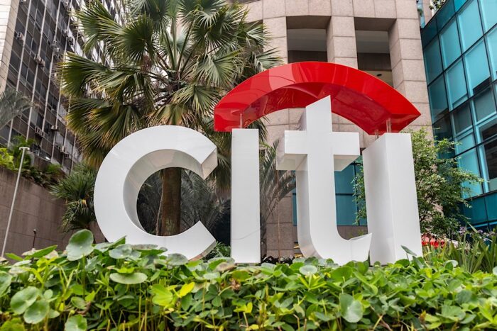 Citi sign in front of Citigroup Center Building.