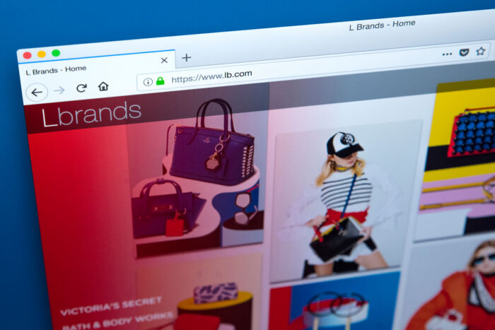 The homepage of the official website for L Brands Inc - 401(k) class action