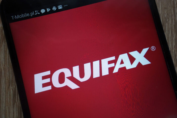 Equifax logo displayed on a modern smartphone - Equifax credit score