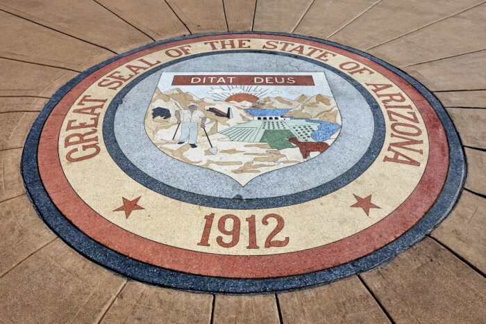 Great Seal of the State of Arizona 1912 at Arizona State Capitol, Phoenix - Foothills Reserve hoa