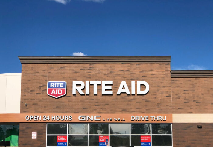 Exterior storefront and signage for Rite Aid Store - keystroke monitoring