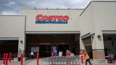 The entrance to the Costco Wholesale Store in Clackamas, Oregon.