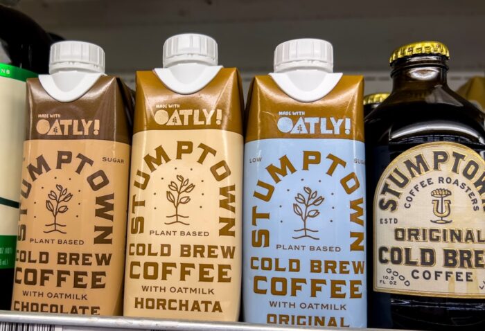 Stumpton coffee products for sale inside an Albertsons grocery store; Lyons Magnus faces class action