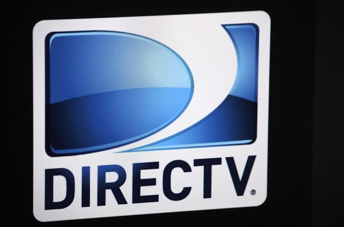 Close up of DirecTV logo on a black background - directv class action, directv prerecorded tcpa settlement