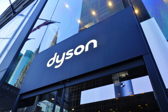 View of a Dyson store on Fifth Avenue in New York, USA.