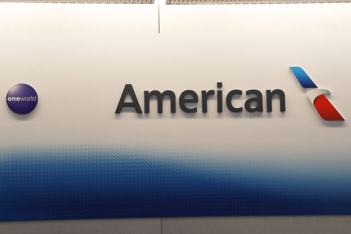 American Airlines gate at O'Hare International Airport in Chicago.