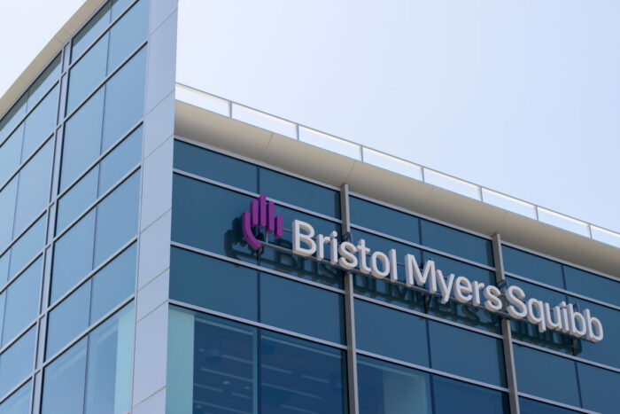 Exterior view of the office of Bristol Myers Squibb, close up - bristol-myers squibb settlement, HIV cart