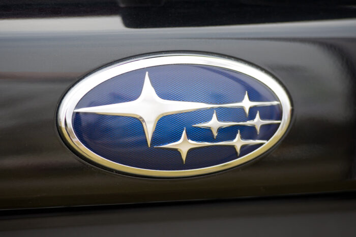 Close up of Subaru emblem - class action, subaru battery settlement