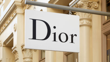 Christian Dior store sign in Greene Street on September 7, 2016 in New York.