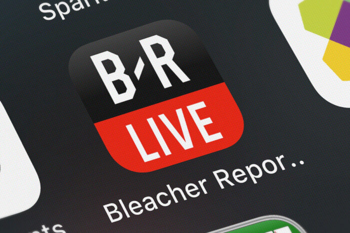 The Bleacher Report Live mobile app from Bleacher Report on an iPhone screen.