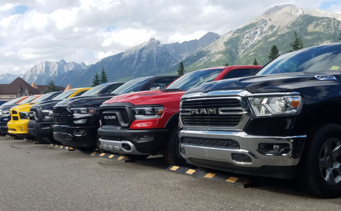 Dodge ram vehicles in a parking lot - dodge class action