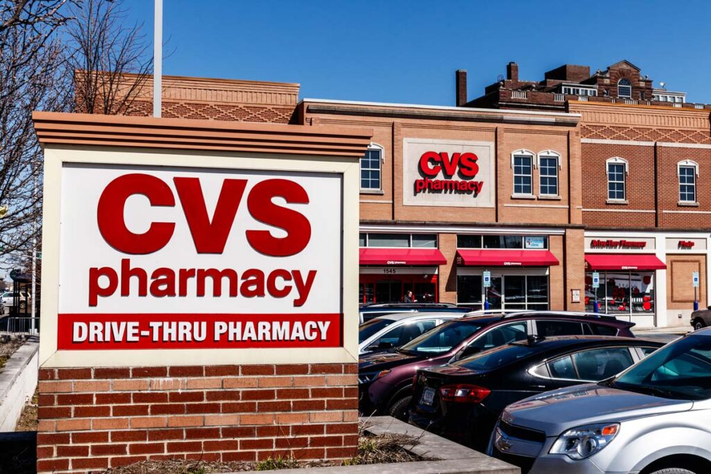 Exterior of a CVS Pharmacy Retail Location.