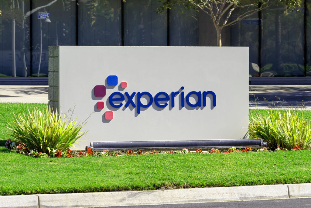 Experian sign at its North American Headquarters, representing the Experian inaccurate residential information class action settlement.
