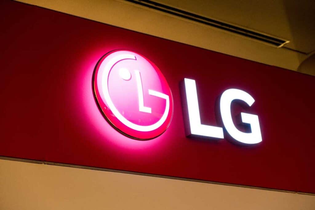 Close up of LG signage - LG craft ice maker