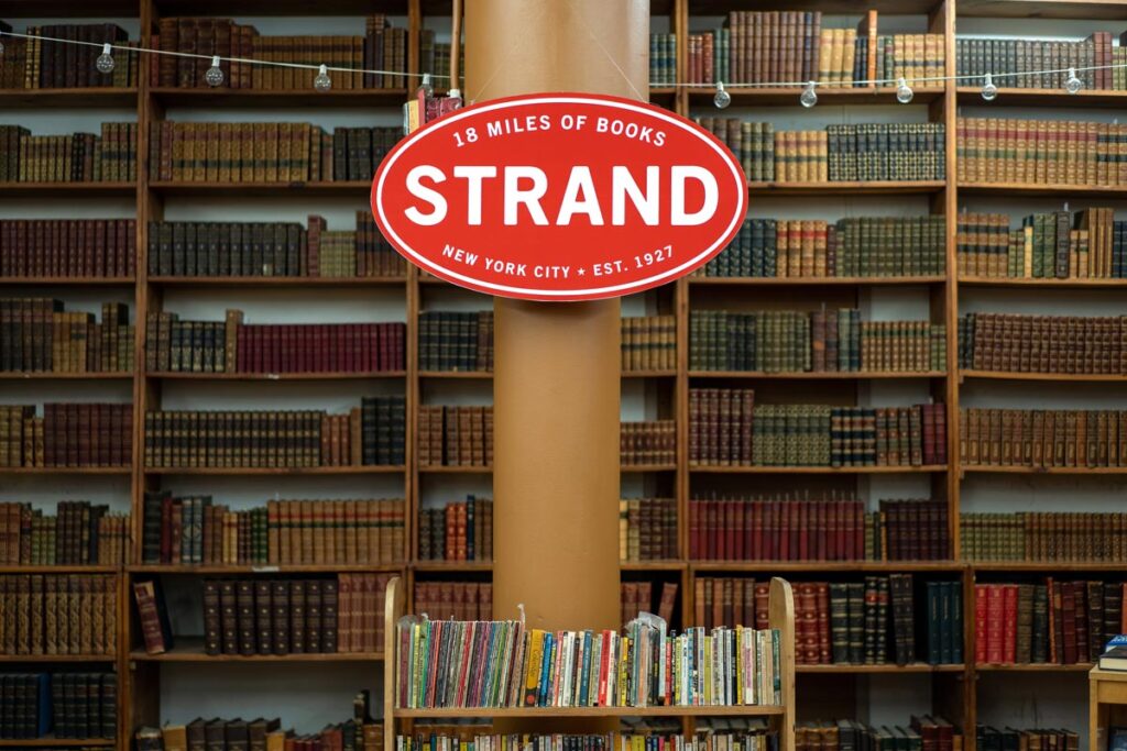 The Strand Bookstore interior view.