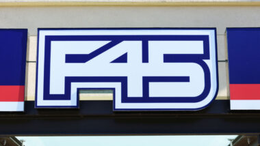 Close up of F45 signage.
