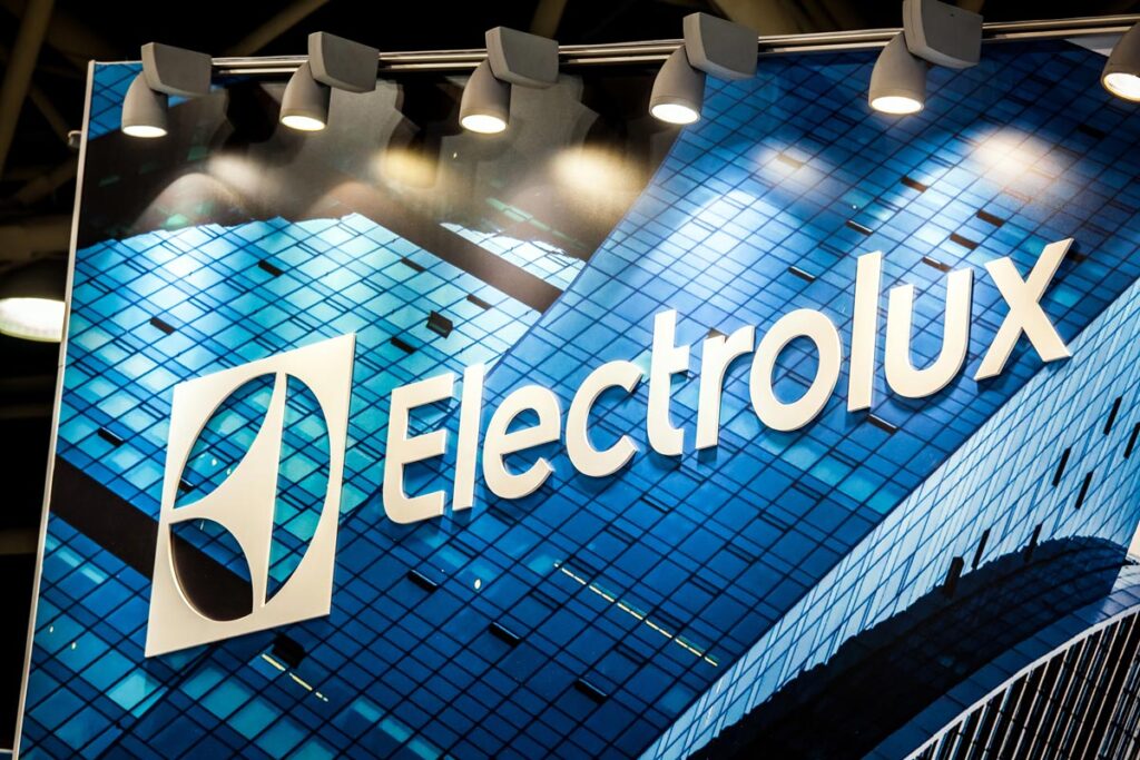 Electrolux company logo on the wall - Frigidaire ranges